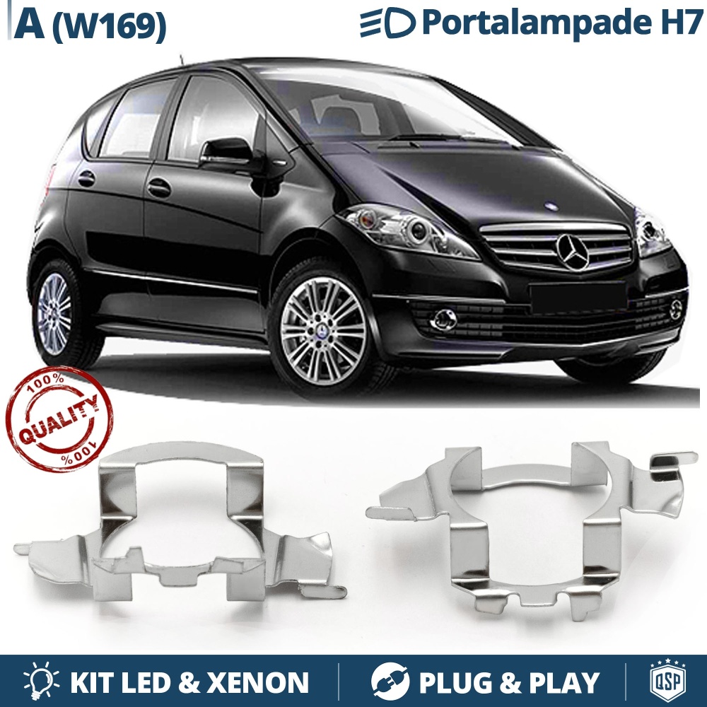 2X Adaptatores Soporte Bombilla H7 para Mercedes Clase A W169 para Montaje KIT LED Xenon 2X Adaptatores Soporte Bombilla H7 para Mercedes Clase A W169 para Montaje KIT LED Xenon