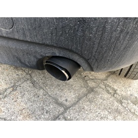 2x Tubos de ESCAPE Coche Universal en ACERO inoxidable Carbón | Silenciador Ø 70-89 MM