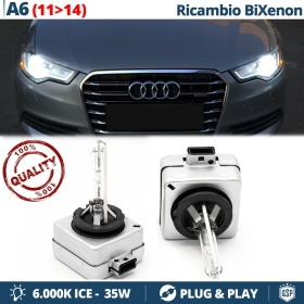 2x Bombillas Bi-Xenon D3S de Repuesto para AUDI A6 C7 Luz 6.000K Blanco Frio Lámpara 35W