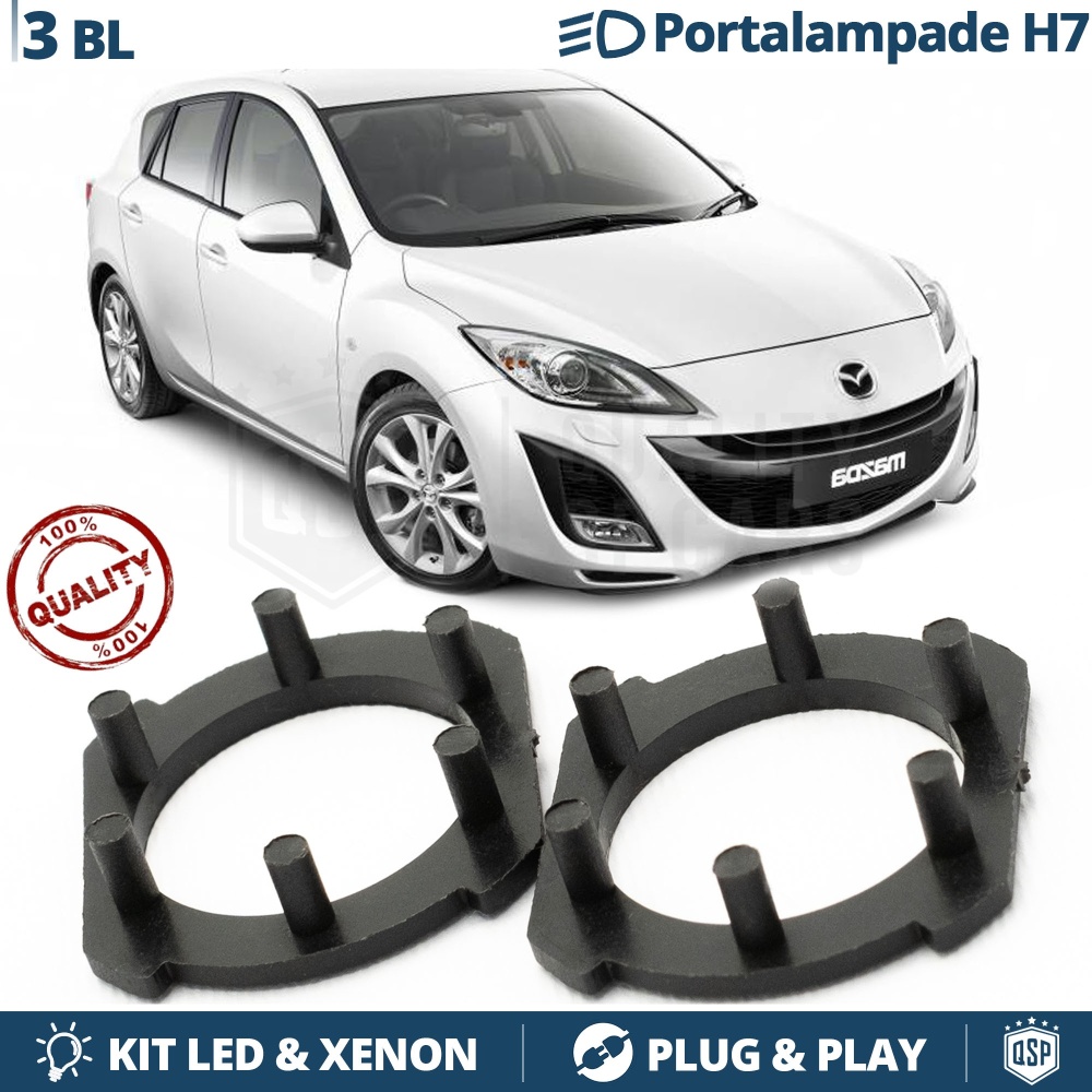 2 ADAPTORES del Retenedor Soporte Bombilla para MAZDA 3 BL | Montaje KIT LED H7, Xenon 2 ADAPTORES del Retenedor Soporte Bombilla para MAZDA 3 BL | Montaje KIT LED H7, Xenon