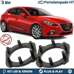 2 ADAPTORES del Retenedor Soporte Bombilla para MAZDA 3 BM | Montaje KIT LED H7, Xenon