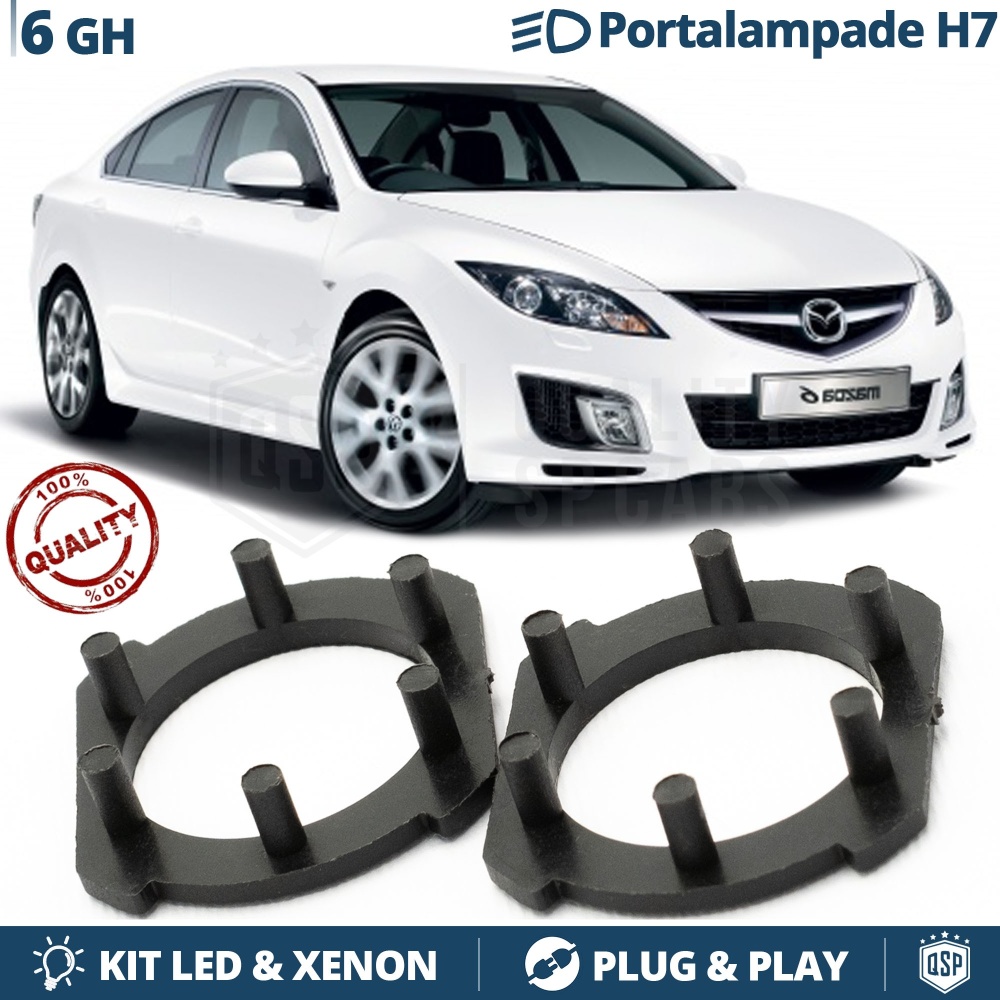 2 ADAPTORES del Retenedor Soporte Bombilla para MAZDA 6 GH | Montaje KIT LED H7, Xenon 2 ADAPTORES del Retenedor Soporte Bombilla para MAZDA 6 GH | Montaje KIT LED H7, Xenon