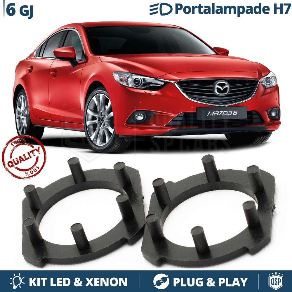 2 ADAPTORES del Retenedor Soporte Bombilla para MAZDA 6 GJ | Montaje KIT LED H7, Xenon 2 ADAPTORES del Retenedor Soporte Bombilla para MAZDA 6 GJ | Montaje KIT LED H7, Xenon