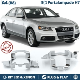 2x ADATTATORI Portalampada per montaggio KIT LED H7 per AUDI A4 B8 Restyling (2011-2015)