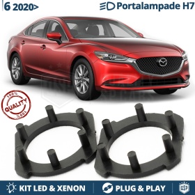 2 ADAPTERS Bulbs Holder FOR MAZDA 6 2020- | H7 LED KIT, xenon Installation