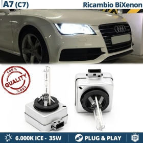 2x Bombillas Bi-Xenon D3S de Repuesto para AUDI A7 Luz 6.000K Blanco Frio Lámpara 35W