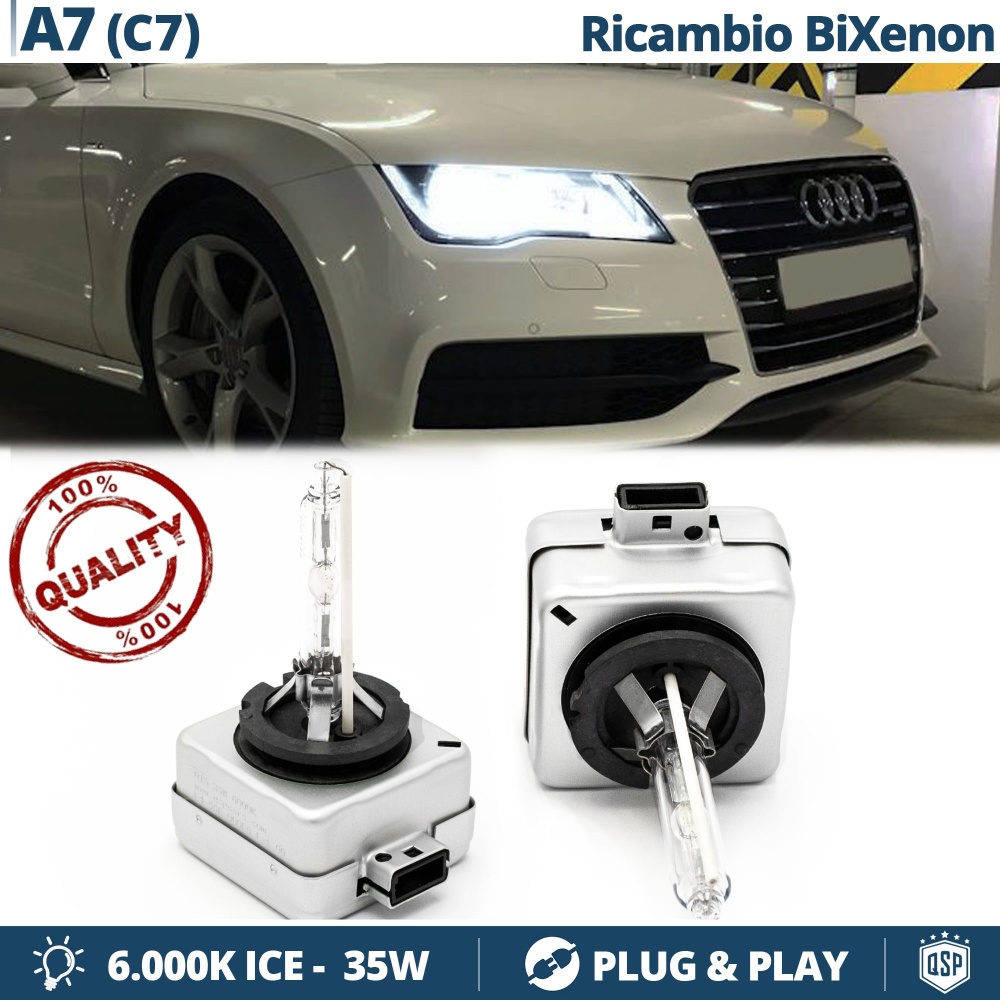 2x D3S Bi-Xenon Replacement Bulbs for AUDI A7 HID 6.000K White Ice 35W 2x D3S Bi-Xenon Replacement Bulbs for AUDI A7 HID 6.000K White Ice 35W