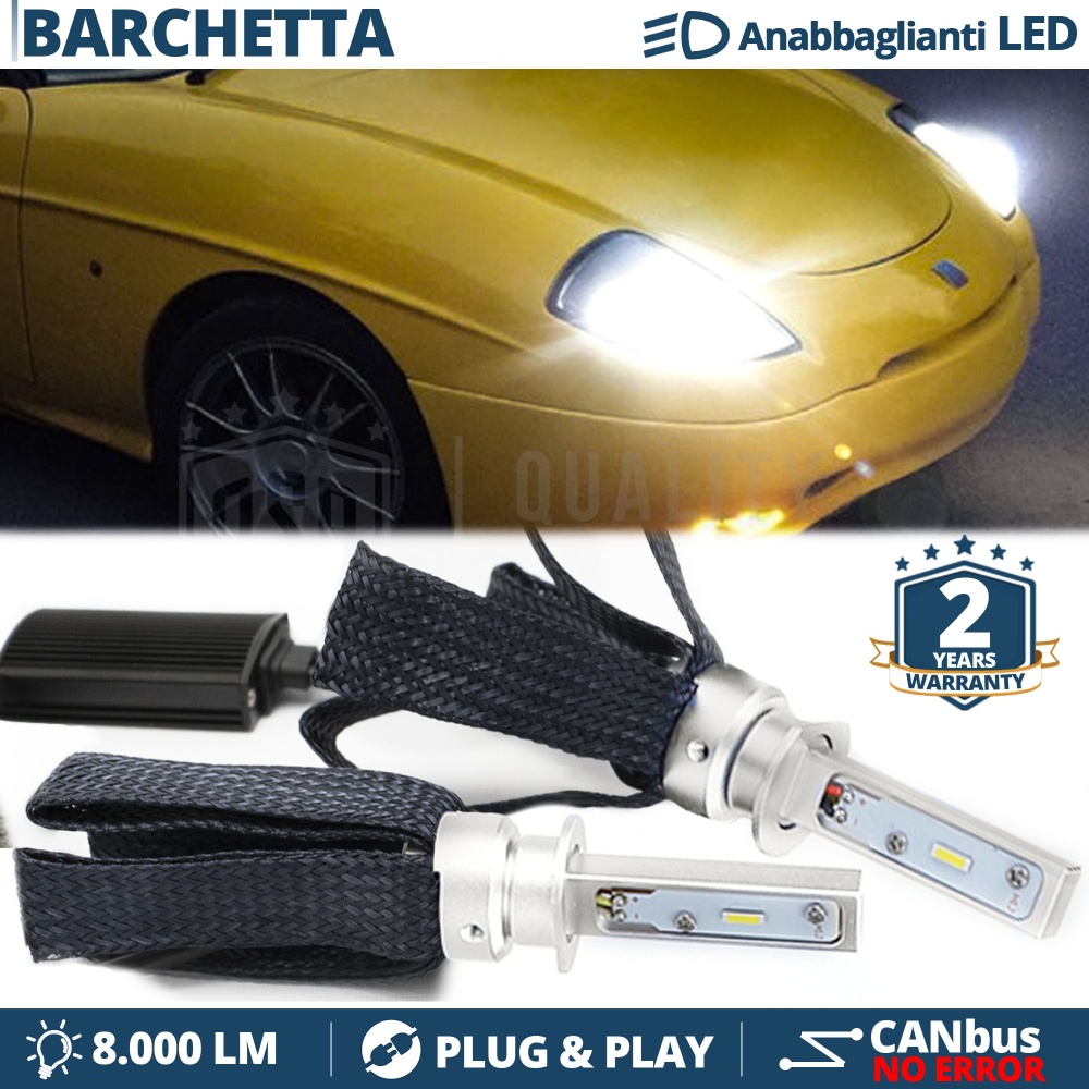Kit LED H1 para Fiat BARCHETTA Luces de Cruce CANbus | Bombillas LED 6500K 8000LM