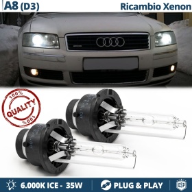 2x Bombillas Bi-Xenon D2S de Repuesto para AUDI A8 D3/4E Luz 6.000K Blanco Frio Lámpara 35W
