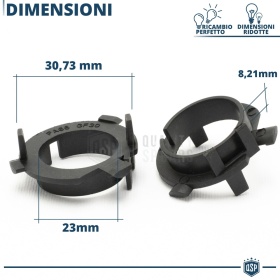 2X Adaptatores del Retenedor Soporte Bombilla para Montaje KIT LED H7 para MITSUBISHI
