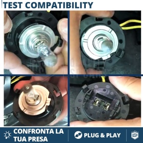 2 Adapters Bulbs Holder for LED KIT H7 Installation for KIA
