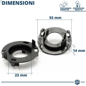 2 Adapters Bulbs Holder for LED KIT H7 Installation for KIA