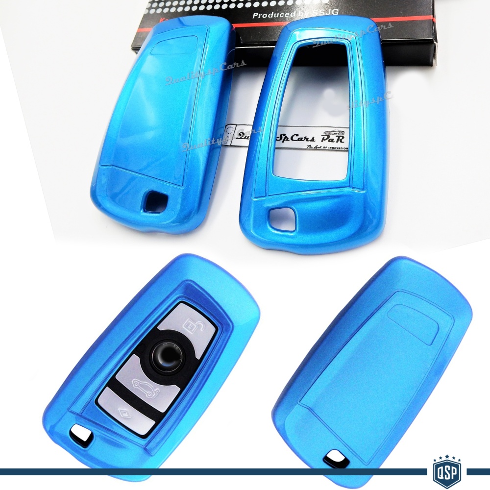 Funda Rígida Llave Mando Azul metalizado para Bmw Carcasa Protectora en Abs Térmico Funda Rígida Llave Mando Azul metalizado para Bmw Carcasa Protectora en Abs Térmico