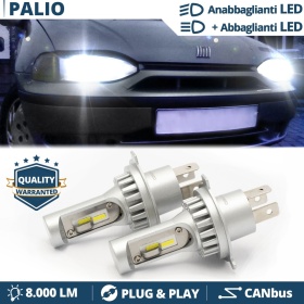Kit LED H4 Per FIAT PALIO Luci Anabbaglianti + Abbaglianti 6500K 8000LM | Plug & Play CANbus