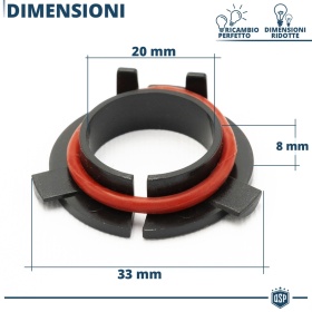 2X Adaptatores del Retenedor Soporte Bombilla para Montaje KIT LED H7 para Mitsubishi