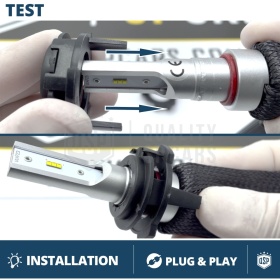 2X Adaptatores del Retenedor Soporte Bombilla para Montaje KIT LED H7 para Skoda
