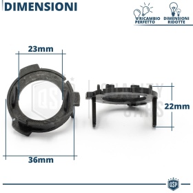 2X Adaptatores del Retenedor Soporte Bombilla para Montaje KIT LED H7 para Skoda