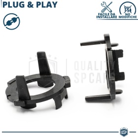 2X Adaptatores del Retenedor Soporte Bombilla para Montaje KIT LED H7 para Skoda