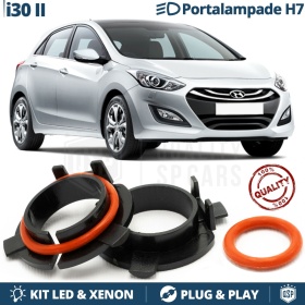 2 ADAPTORES del Retenedor Soporte Bombilla para HYUNDAI i30 2 | Montaje KIT LED H7, Xenon
