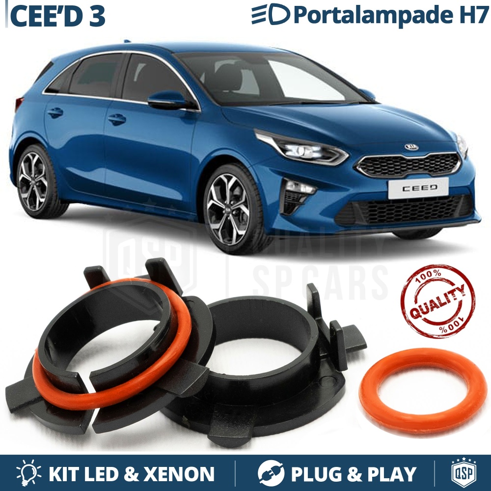 2x ADATTATORI Portalampada PER KIA CEED, PRO CEED 3 | Montaggio KIT LED H7, Xenon