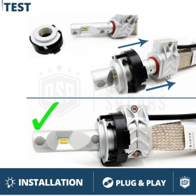 2 ADAPTORES del Retenedor Soporte Bombilla para KIA CEED, PRO CEED 2 | Montaje KIT LED H7, Xenon