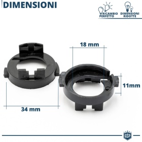 2 ADAPTORES del Retenedor Soporte Bombilla para KIA CEED, PRO CEED 2 | Montaje KIT LED H7, Xenon
