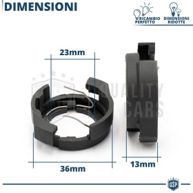 2 Adaptatores del Retenedor LED H7 Soporte Bombilla Montaje KIT LED XENON para Coches ALFA ROMEO