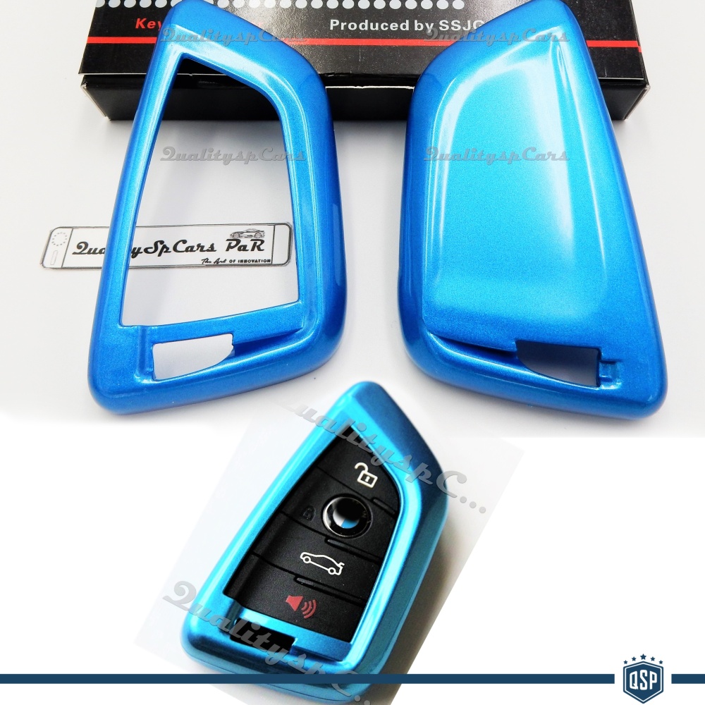 Funda Rígida Llave Mando Azul metalizado para Bmw Carcasa Protectora en Abs Térmico Funda Rígida Llave Mando Azul metalizado para Bmw Carcasa Protectora en Abs Térmico
