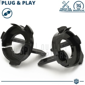 2X Adaptatores del Retenedor Soporte Bombilla para Montaje KIT XENON H7 para Skoda