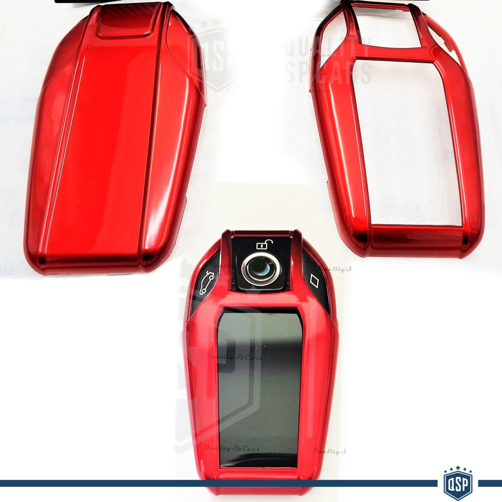 Funda Rígida Llave Mando Rojo metalizado para Bmw Carcasa Protectora en Abs Térmico Funda Rígida Llave Mando Rojo metalizado para Bmw Carcasa Protectora en Abs Térmico