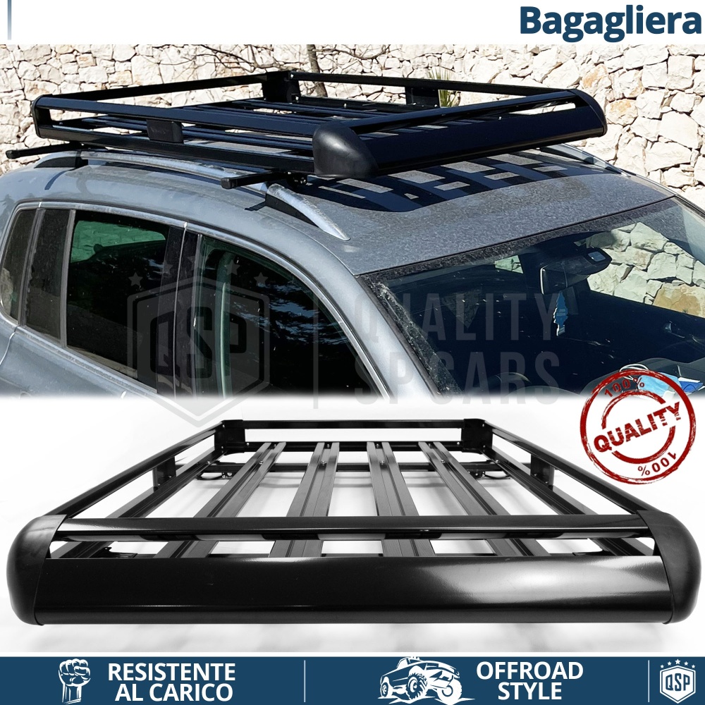 Portaequipajes de Techo para Audi A4 (B5, B6, B7) Avant | Cesta de Equipajes en Aluminio Negro