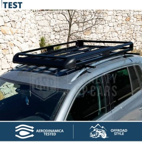 Portaequipajes de Techo para Ford Escort, Focus, Mondeo SW | Cesta de Equipajes en Aluminio Negro