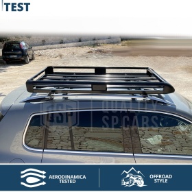 Portaequipajes de Techo para Ford Escort, Focus, Mondeo SW | Cesta de Equipajes en Aluminio Negro