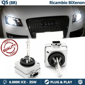 Coppia Lampadine di Ricambio Bi-Xenon D3S per AUDI Q5 Luci Bianco Ghiaccio 6000K 35W