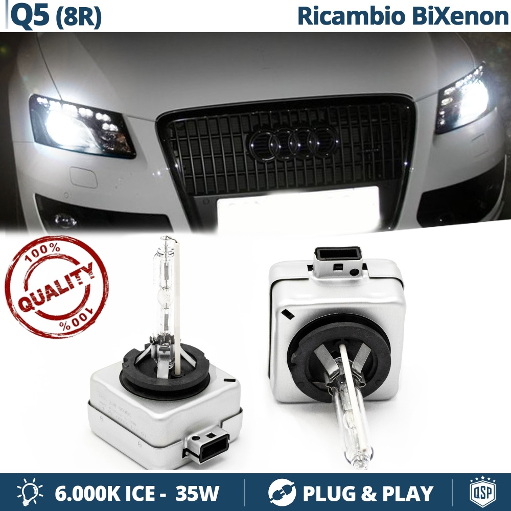 2x D3S Bi-Xenon Replacement Bulbs for AUDI Q5 HID 6.000K White Ice 35W 2x D3S Bi-Xenon Replacement Bulbs for AUDI Q5 HID 6.000K White Ice 35W