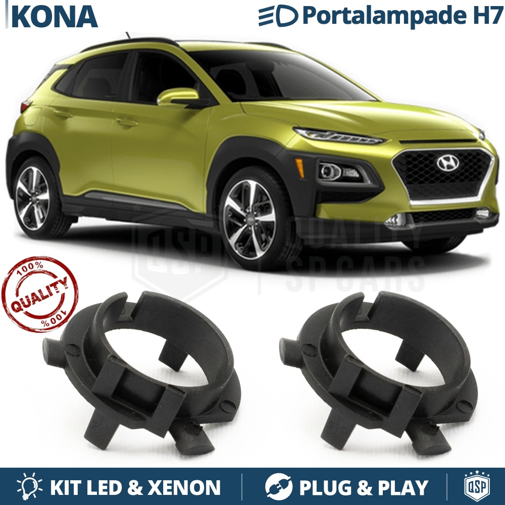2X Adaptatores del Retenedor Soporte Bombilla H7 para HYUNDAI KONA para Montaje KIT LED