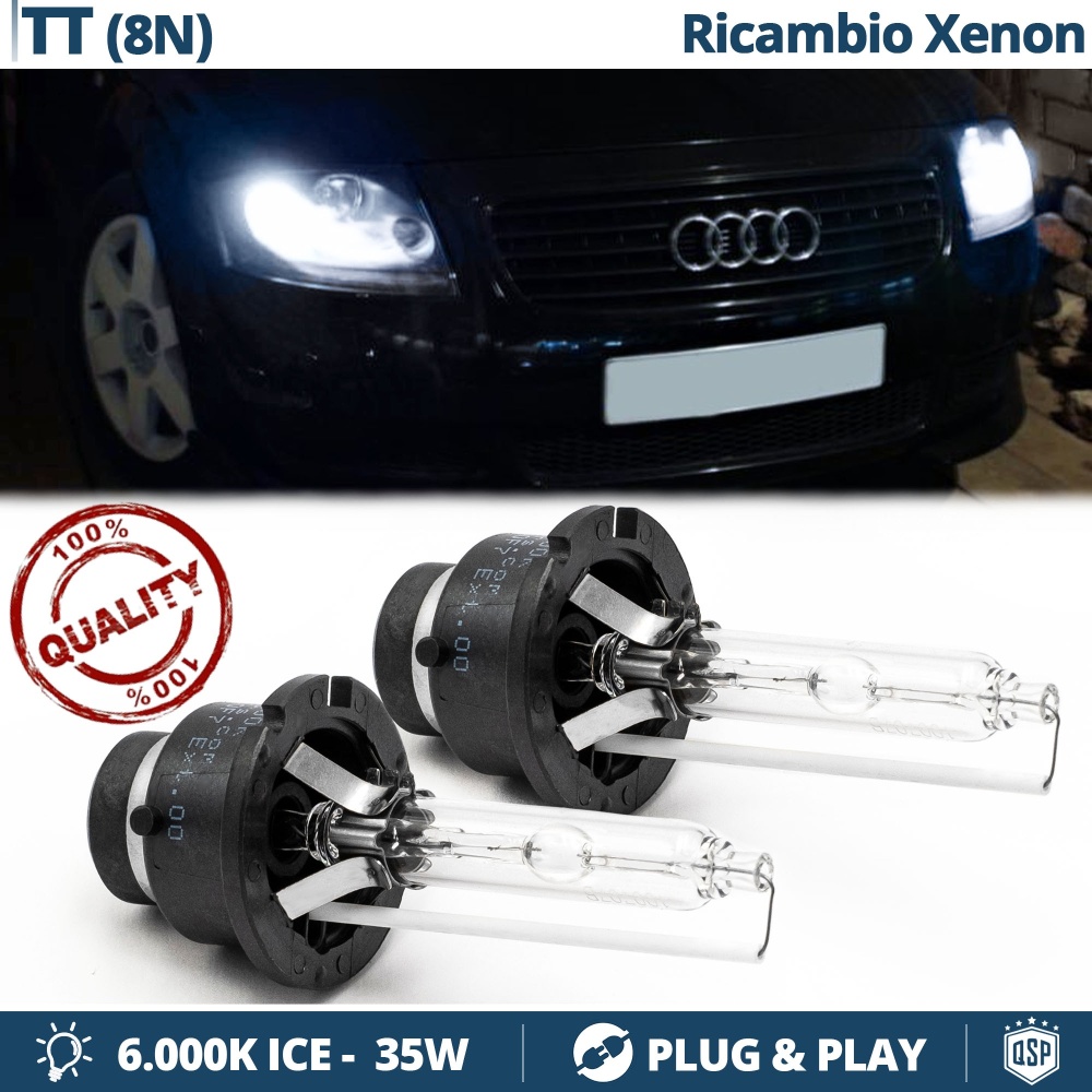 2x D2S Xenon Replacement Bulbs for AUDI TT 8N HID 6.000K White Ice 35W 2x D2S Xenon Replacement Bulbs for AUDI TT 8N HID 6.000K White Ice 35W