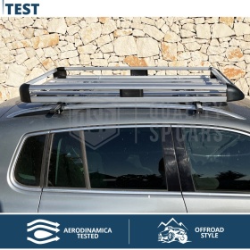 Car Roof Rack Basket Tray for Hyundai Tucson, ix35 | Travel Luggage CARRIER in Silver Aluminum