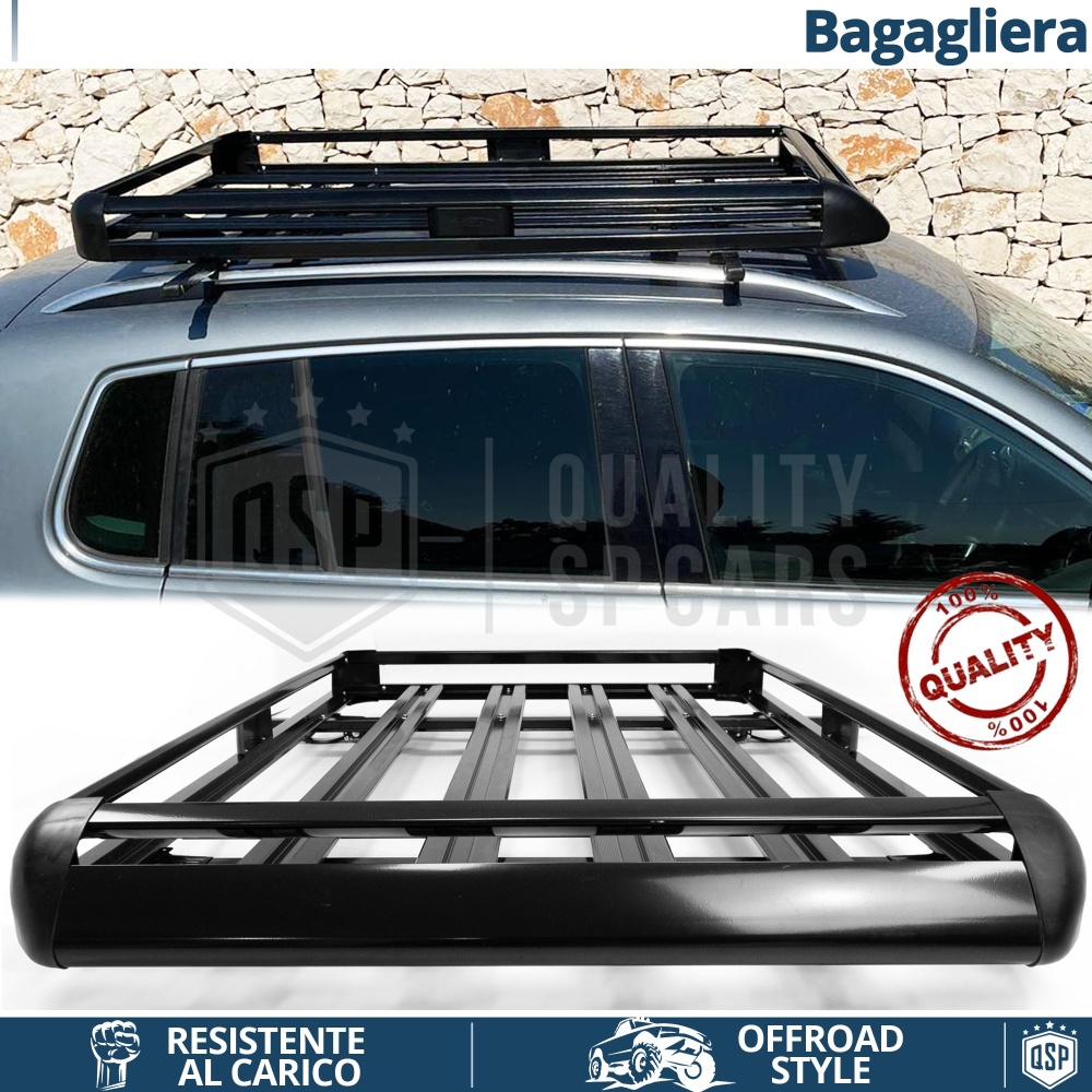 Car Roof Rack Basket Tray for Kia Sportage, Sorento | Travel Luggage CARRIER in Black Aluminum