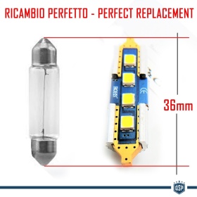 2X Bombillas LED FESTOON 36MM C5W | 6500K Blanco Frío Canbus SIN ERROR Plug & Play