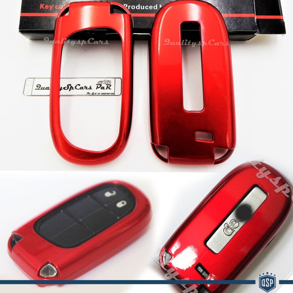 Funda Rígida Llave Mando Rojo para Jeep Cherokee, Carcasa Protectora en Abs Térmico Funda Rígida Llave Mando Rojo para Jeep Cherokee, Carcasa Protectora en Abs Térmico