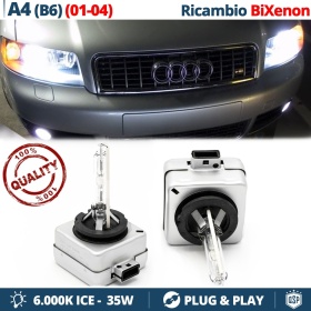 2x Bombillas Bi-Xenon D1S de Repuesto para AUDI A4 B6  Luz 6.000K Blanco Frio Lámpara 35W