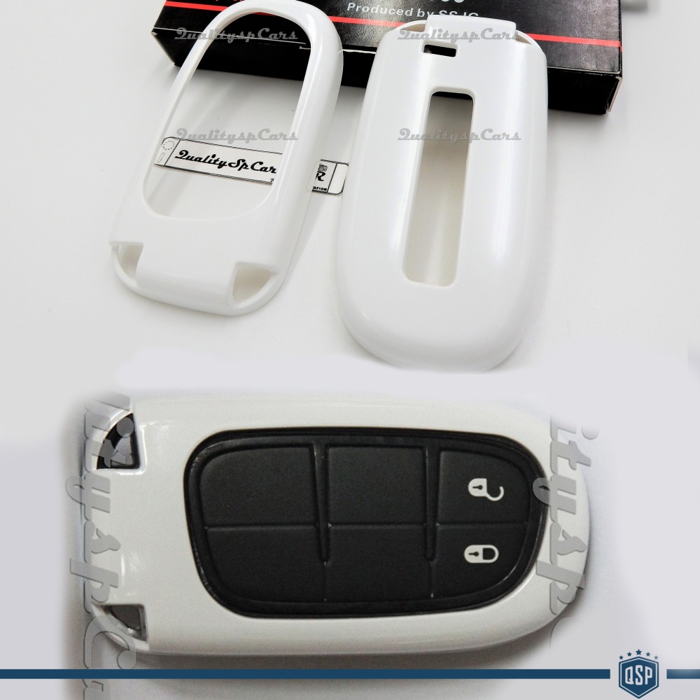 Funda Rígida Llave Mando Blanco para Jeep Cherokee, Carcasa Protectora en Abs Térmico Funda Rígida Llave Mando Blanco para Jeep Cherokee, Carcasa Protectora en Abs Térmico