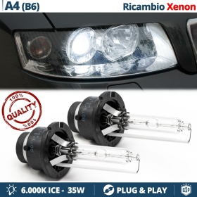 2x Bombillas Xenon D2S de Repuesto para AUDI A4 B6 00-01 Luz 6.000K Blanco Frio Lámpara 35W