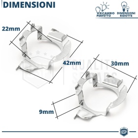 2X Adaptatores del Retenedor Soporte Bombilla para Montaje KIT LED H7 para JAGUAR