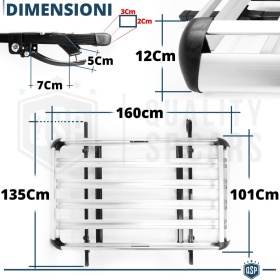 Portaequipajes de Techo para Ssangyong Korando, Rexton, XLV | Cesta de Equipajes en Aluminio