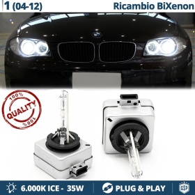 2x D1S Bi-Xenon Replacement Bulbs for BMW 1 SERIES E87/81/82/88 HID 6.000K White Ice 35W