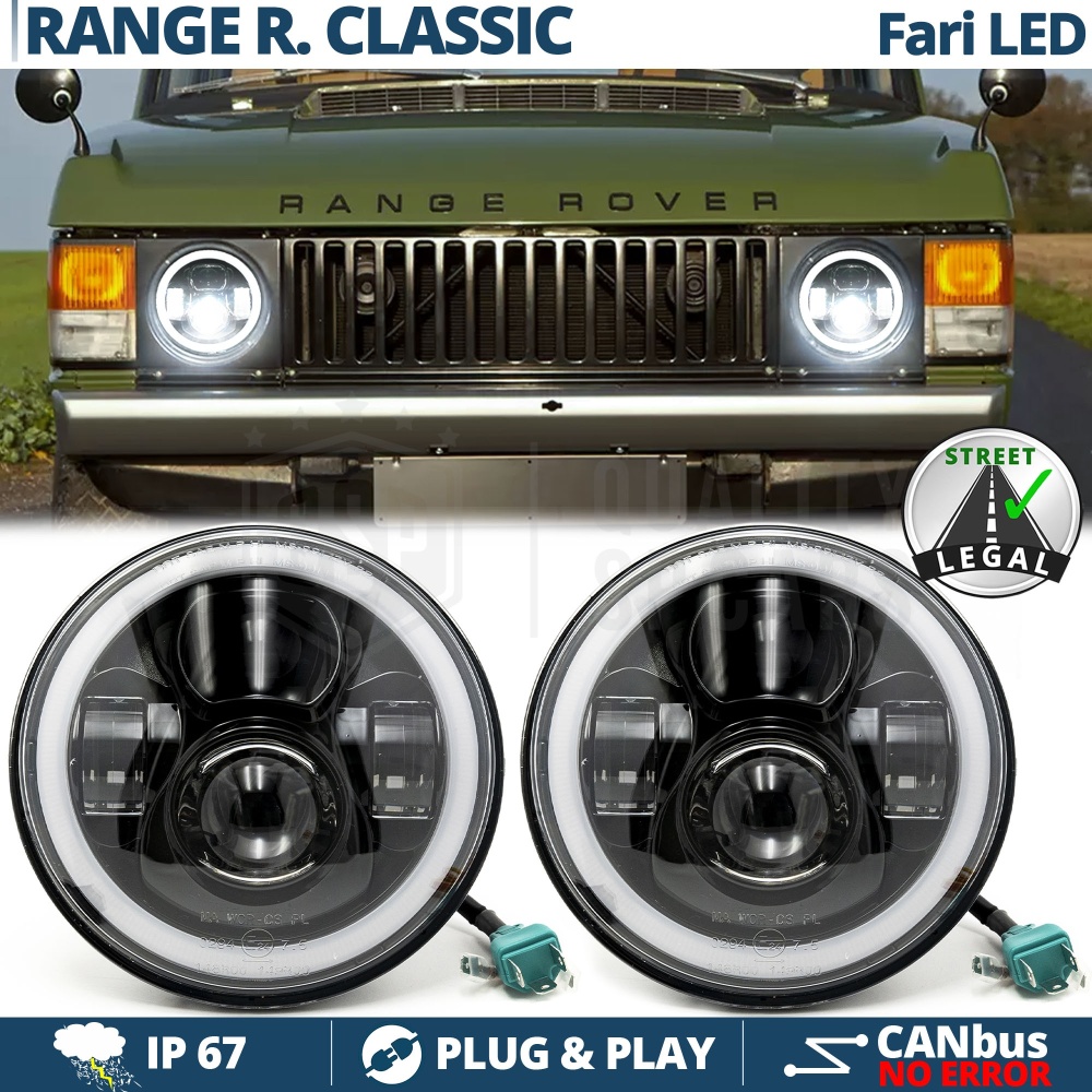 LED HEADLIGHTS Angel Eyes for RANGE ROVER CLASSIC, White Light 6500K | APPROVED LED HEADLIGHTS Angel Eyes for RANGE ROVER CLASSIC, White Light 6500K | APPROVED