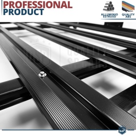 Portaequipajes de Techo para Volkswagen Caddy, Sharan, Touran | Cesta Equipajes Aluminio Negro