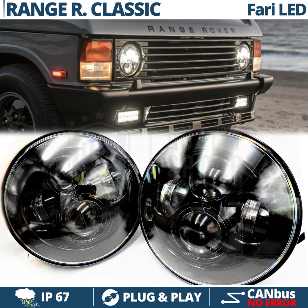 2 Faros Delanteros LED 7" para RANGE ROVER CLASSIC 6500K | Luces de Cruce + Carretera + Posición 2 Faros Delanteros LED 7" para RANGE ROVER CLASSIC 6500K | Luces de Cruce + Carretera + Posición